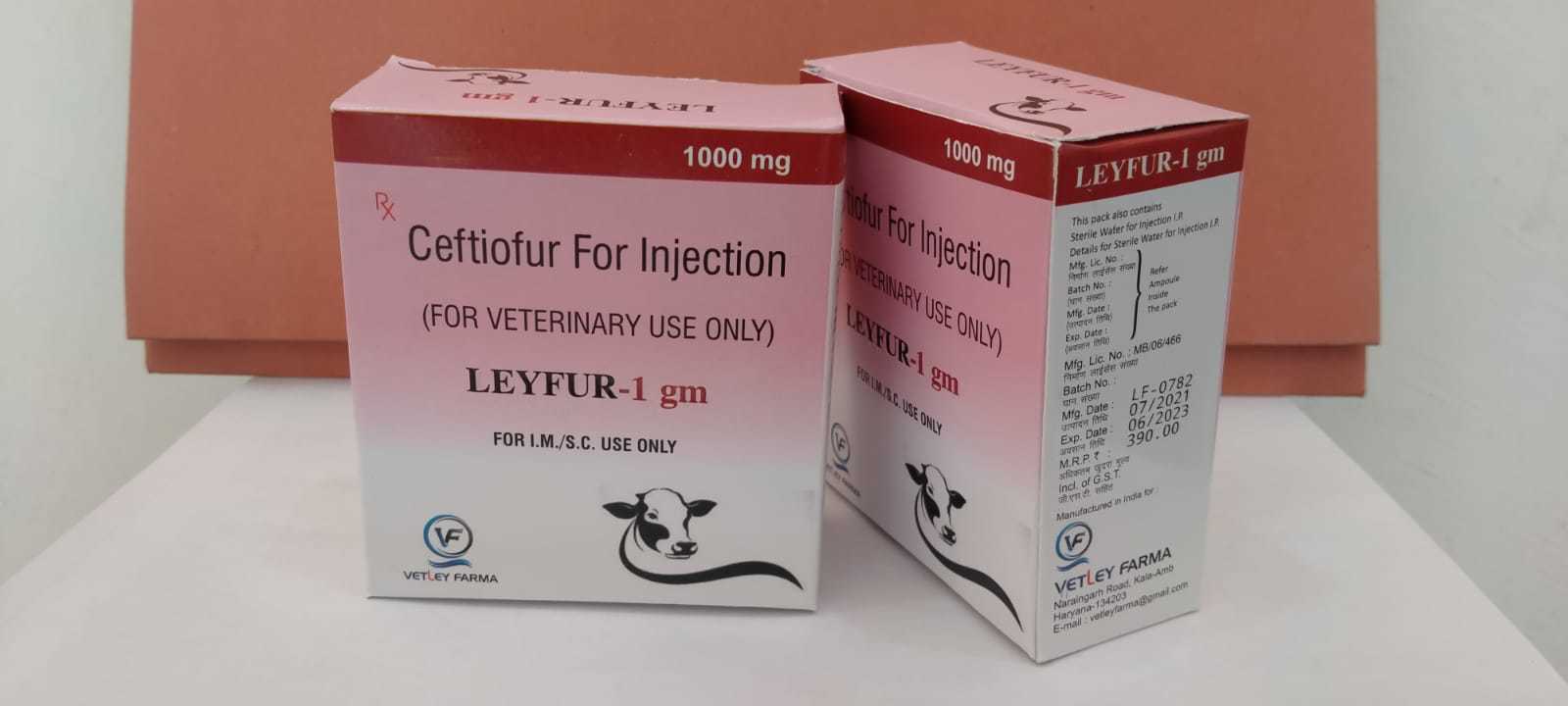 Ceftiofur Injection 1.0 G For Veterinary Use Ingredients: Chemicals