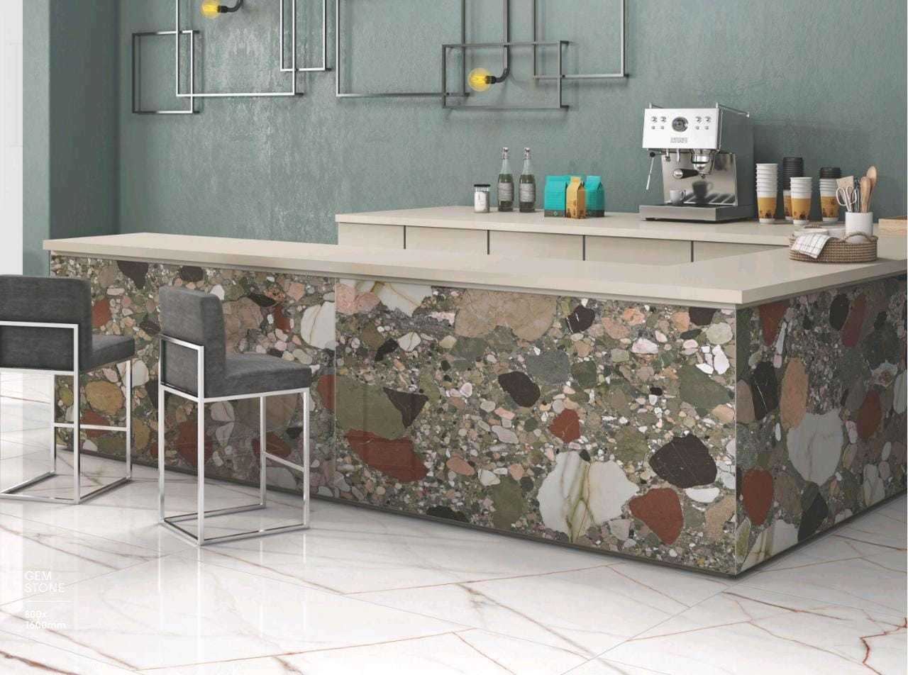 Porcelain Slab Tiles - 800x2400 Mm, Multi Color | Super Glossy, Acid-resistant, Platinum Grade, Vitrified, Water Absorption < 0.50%