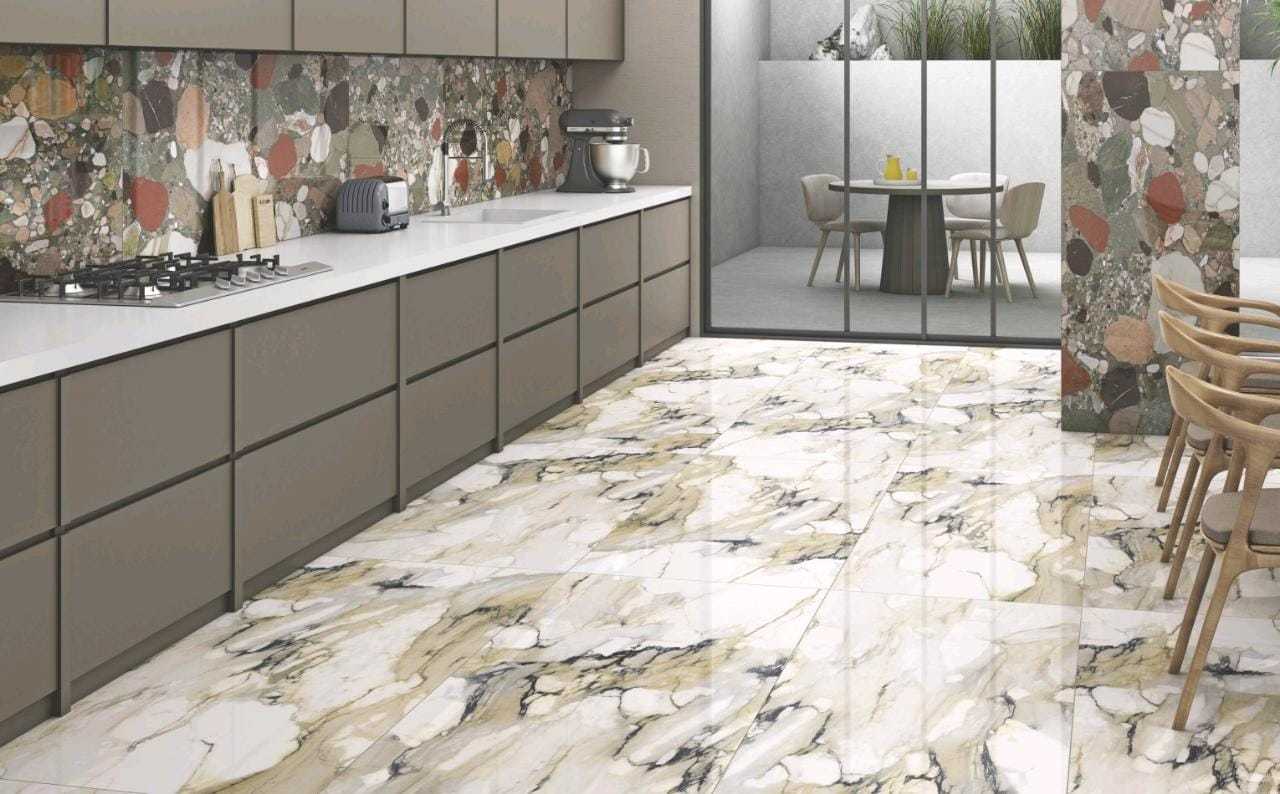 Porcelain Slab Tiles - 800x2400 Mm, Multi Color | Super Glossy, Acid-resistant, Platinum Grade, Vitrified, Water Absorption < 0.50%