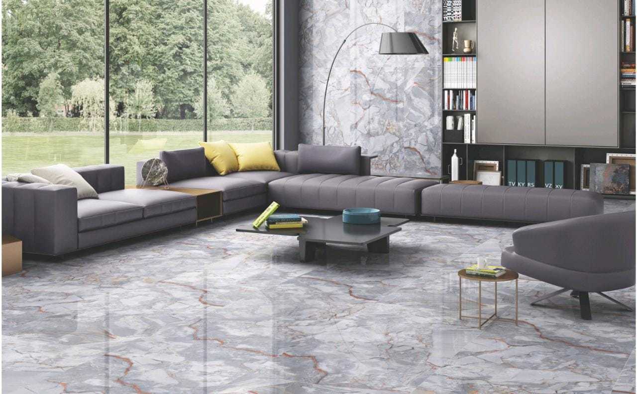 Porcelain Slab Tiles - 800x2400 Mm, Multi Color | Super Glossy, Acid-resistant, Platinum Grade, Vitrified, Water Absorption < 0.50%