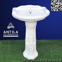 व्हाइट मिनी स्टर्लिंग वॉश बेसिन सेट