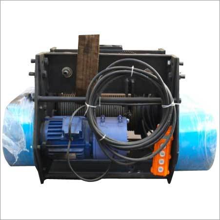 Industrial Wire Rope Hoist - 5 Ton Capacity, 110V Electric Power Source | Steel Material, Variable Speed, Includes Trolley Option