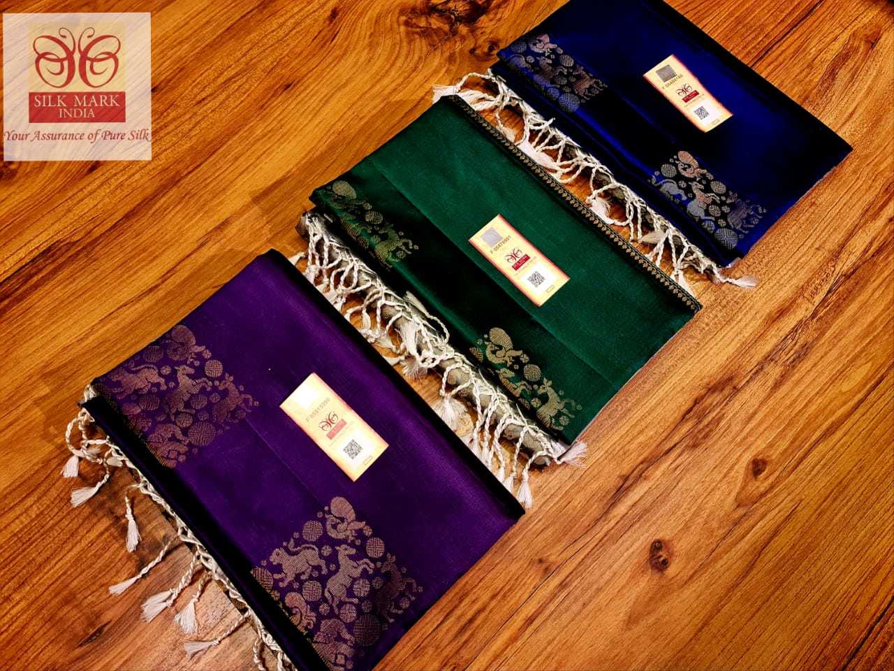 Purple Kanjivaram Soft Silk Saree