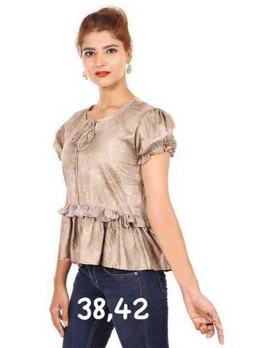 Girls Top - Customized Size, Beaded Design, Breathable Cotton, Short Sleeves | All-Season Wear, Washable, Customized Logo Available