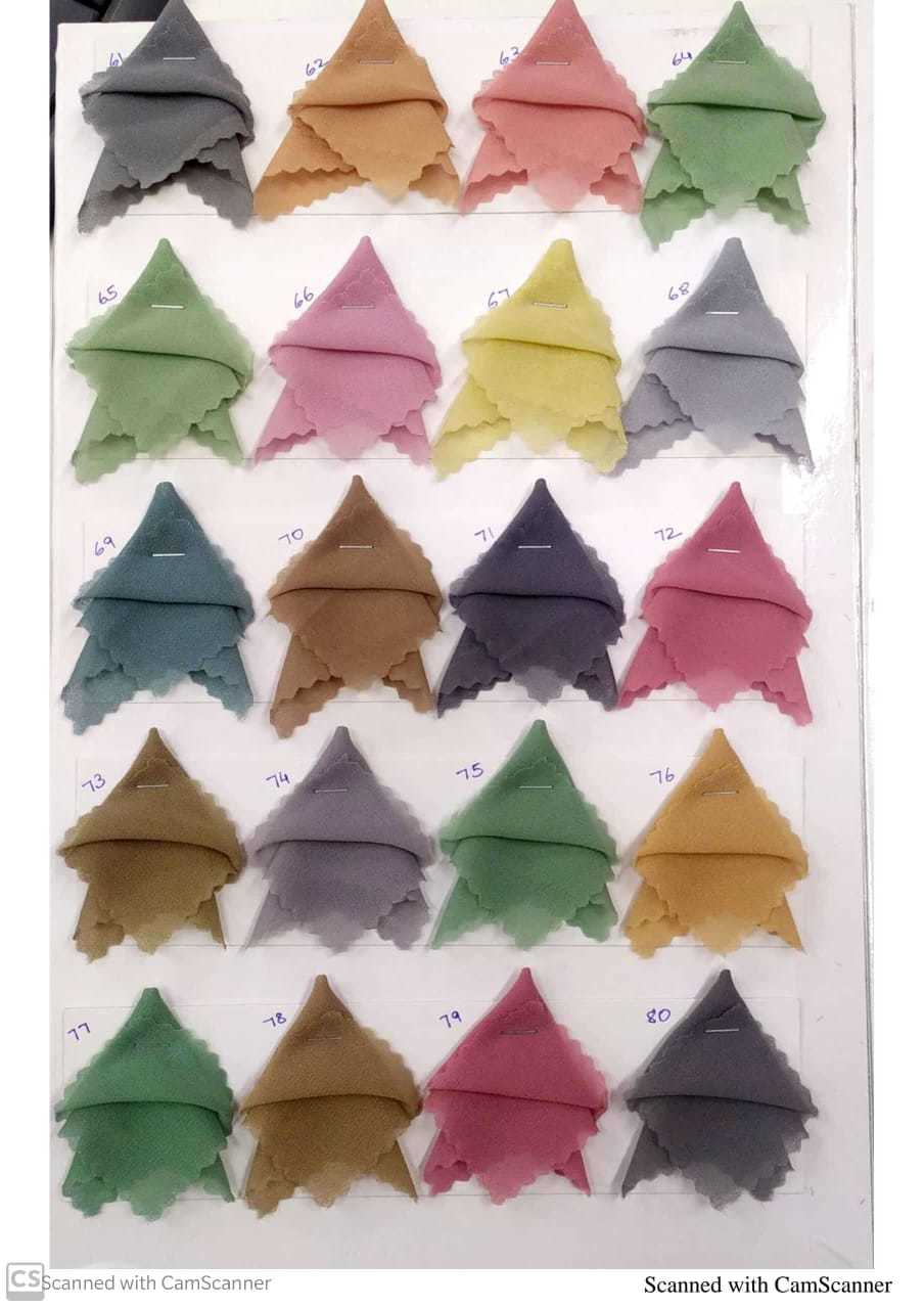 Fox Georgette - 9 Kg Georgette Fabric, 44-56 Inch Width | Smooth, Lightweight, Cool, Fast Colors, Dyed Texture, Hand & Machine Washable