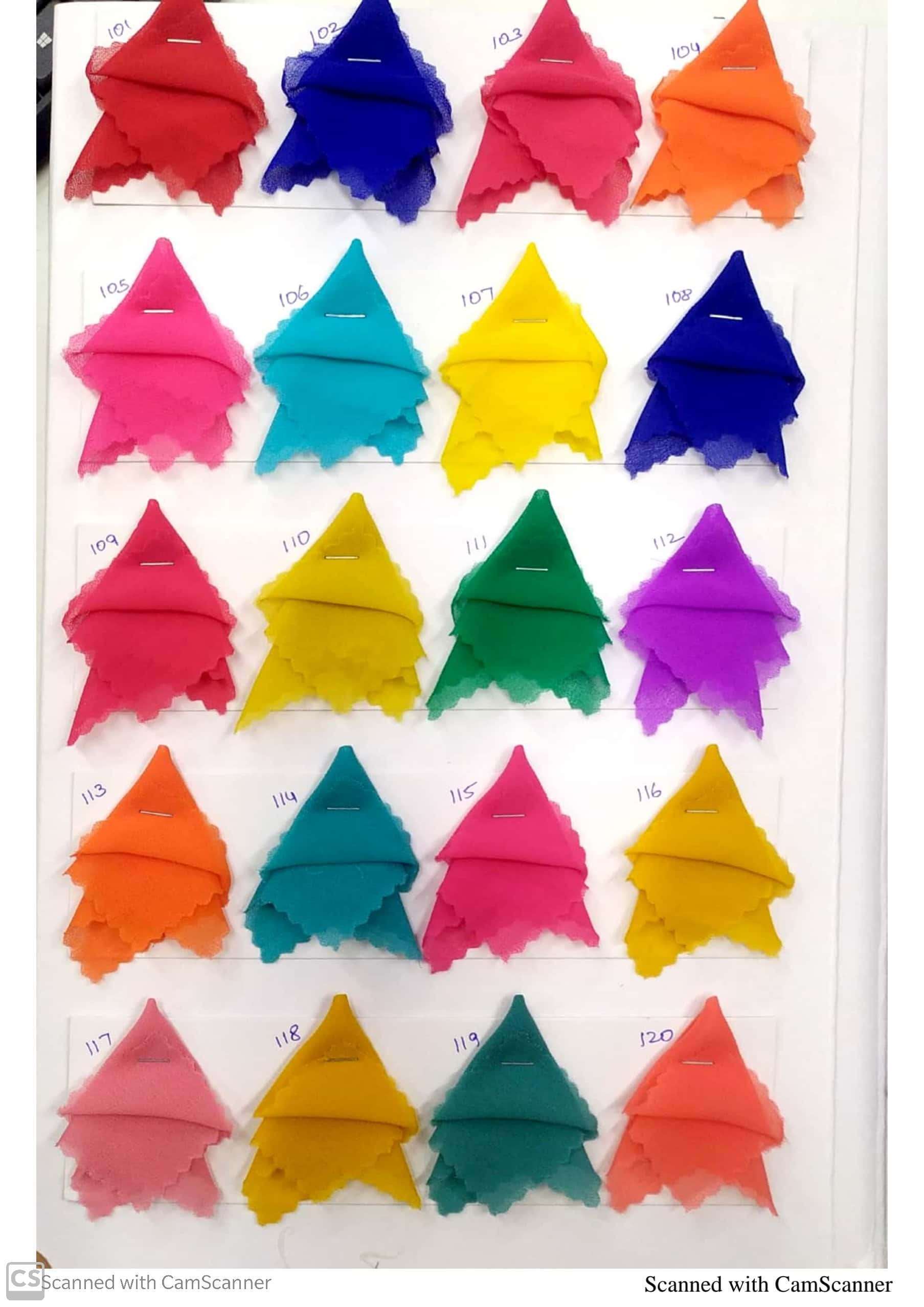 Fox Georgette - 9 Kg Georgette Fabric, 44-56 Inch Width | Smooth, Lightweight, Cool, Fast Colors, Dyed Texture, Hand & Machine Washable
