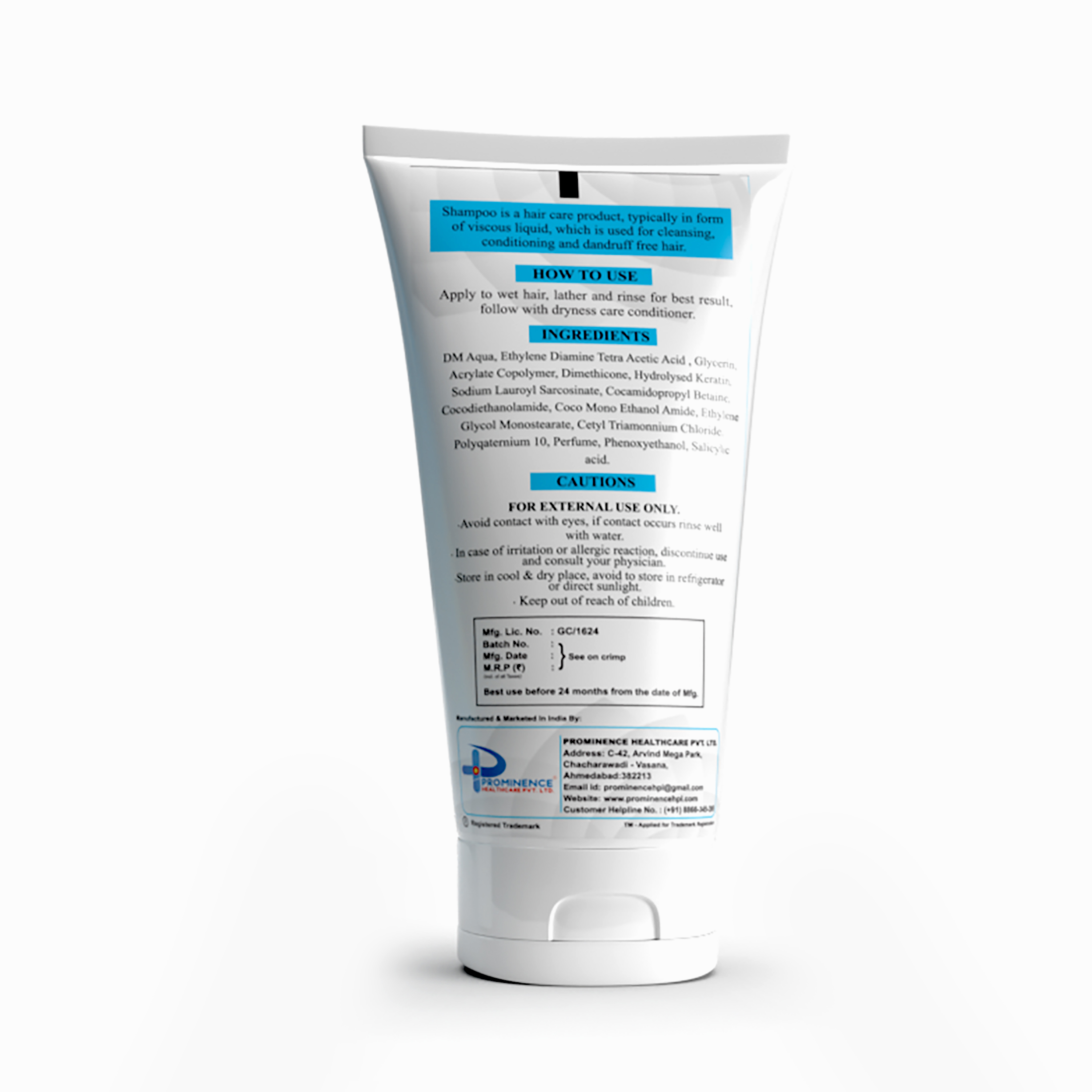 60 Ml Glosby Hair Shampoo - Sulphate Free, White Pearly Color | Anti-frizz, Anti-dandruff, Hair Volume Enhancer