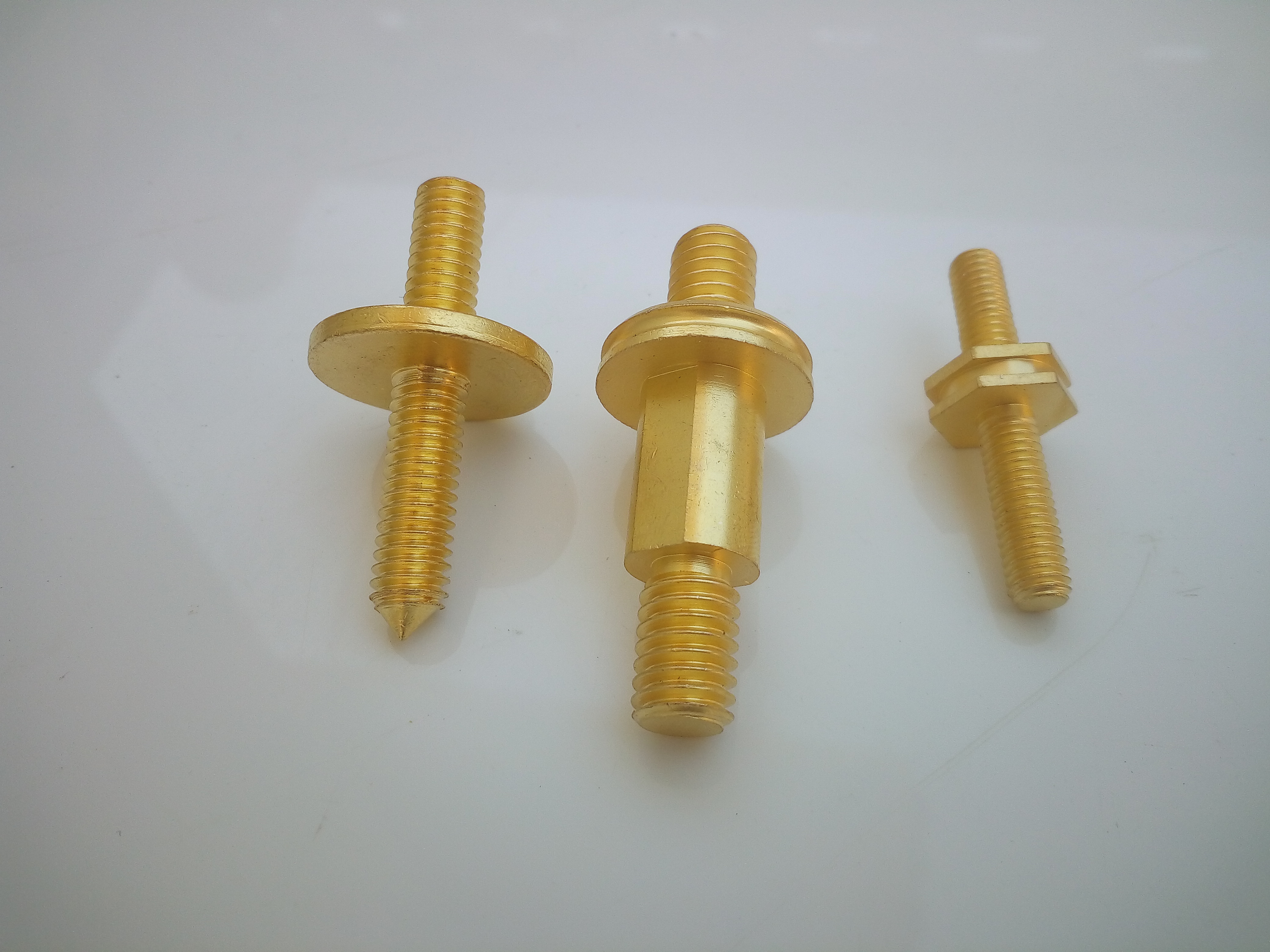 Brass Studs - Custom Sizes In Brass, Cnc Machined | Metric & British Threads Available, Surface Plating Options