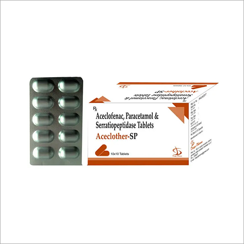 Aceclofenac, Paracetamol And Serratipeptidase Tablet Recommended For: As Per Doctor Recommendation