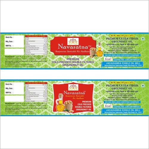 Multicolor Bottle Printed Paper Label