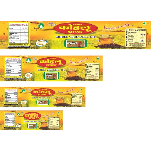 Multicolor Bottle Printed Paper Label