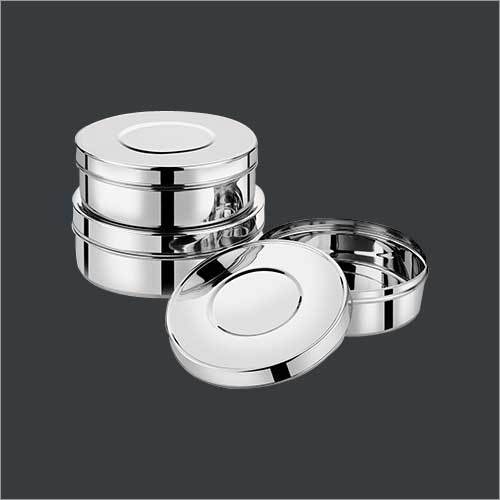 Ss Plain Container Set - Stainless Steel , Customized Sizes, Elegant Design, Non-corrosive Shiny Silver Coat, Sturdy Lid For Contamination Protection