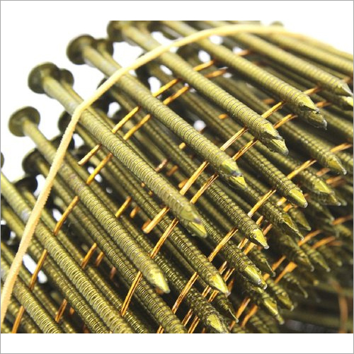 Ring Shank Coil Nail - High Carbon Steel, 2.5 Inch Length, Smooth Finish | Durable Grip, Rust Resistant