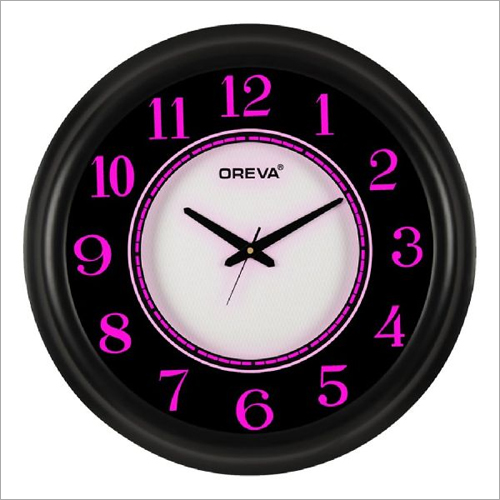 Round Shape Analog Light Wall Clock - Plastic Material, Customized Size | Available In Different Colors