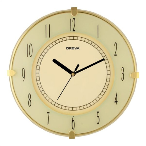 Round Shape Simple Wall Clock - Plastic Material | Elegant Design, Easy-to-Read Numerals, Silent Movement