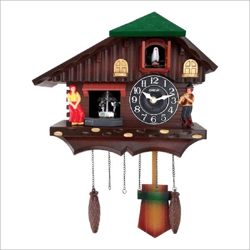 Brown Wooden Cuckoo Analog Clock