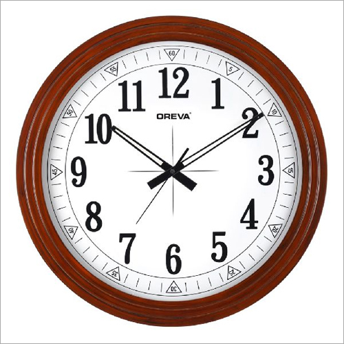 Plastic Wooden Frame Analog Clock