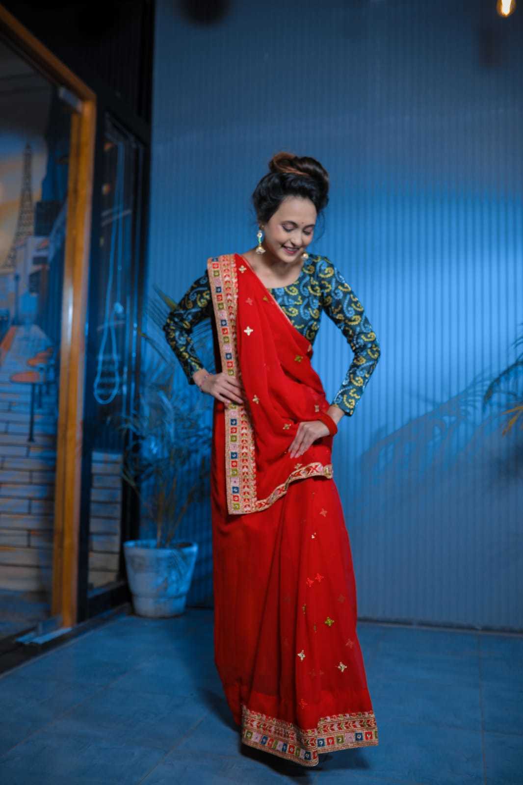 Cotton Silk Georgette Saree