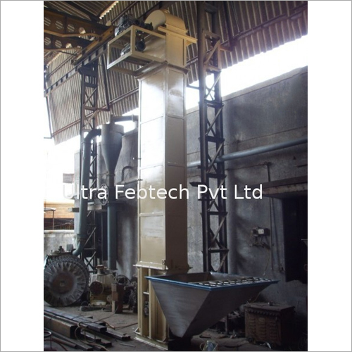 Industrial Bucket Elevator - Metal Construction | Ideal for Bulk Powder Vertical Conveying, Quality Tested and Reliable Performance