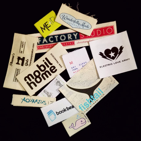 Cotton Printed Label - Multi-Color Variety for Garment Use | Versatile and Stylish Fabric Labels for Clothing and Fashion Accessories