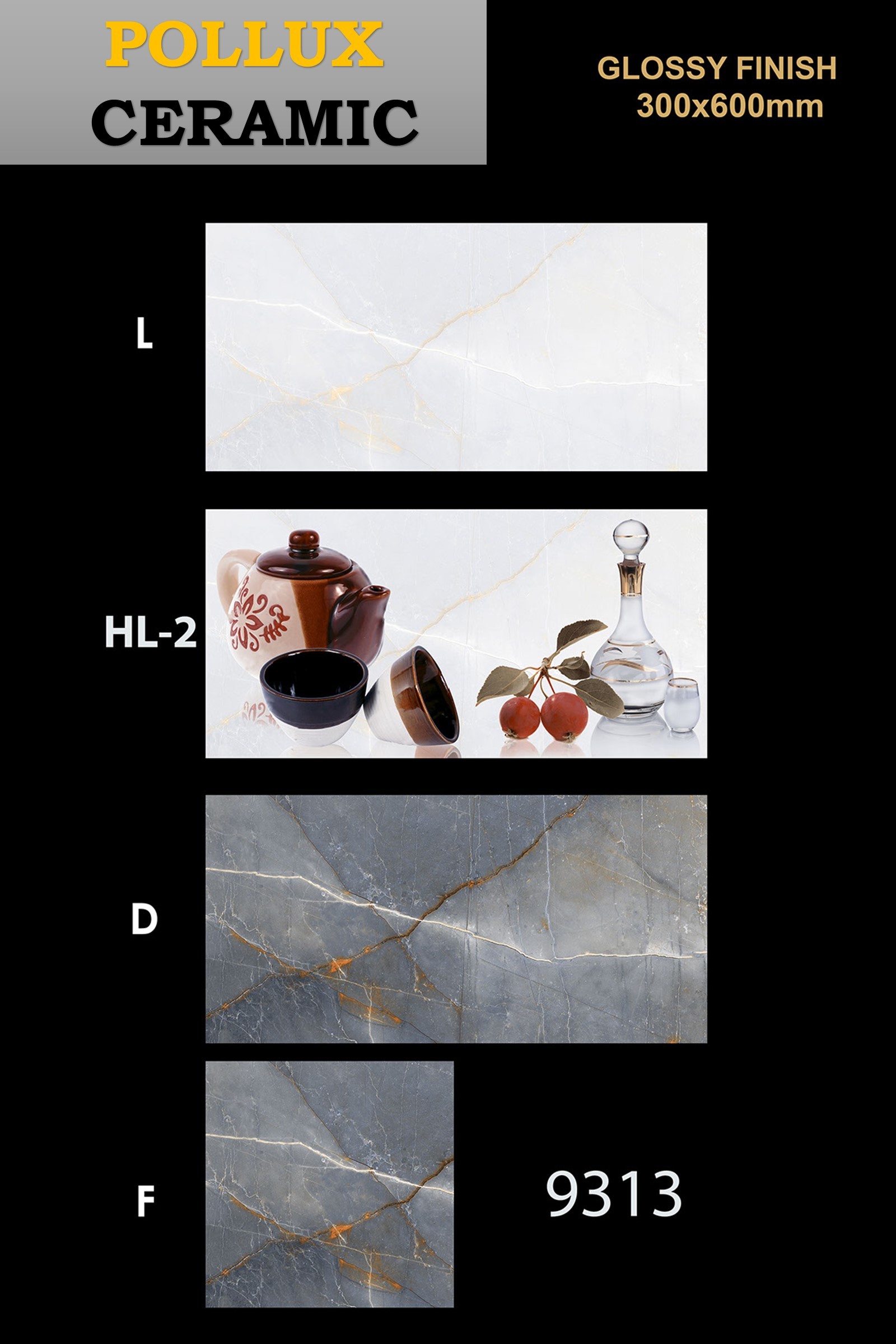 Ceramic Kitchen Tiles - 300x600 Mm, 9 Mm Thick | Acid-resistant, Non-slip, Gloss Finish, Available In Beige, Black, Blue, Brown, Cream, Gold, Gray, Green, Multi-color, Orange, Purple, Red, White, Yellow