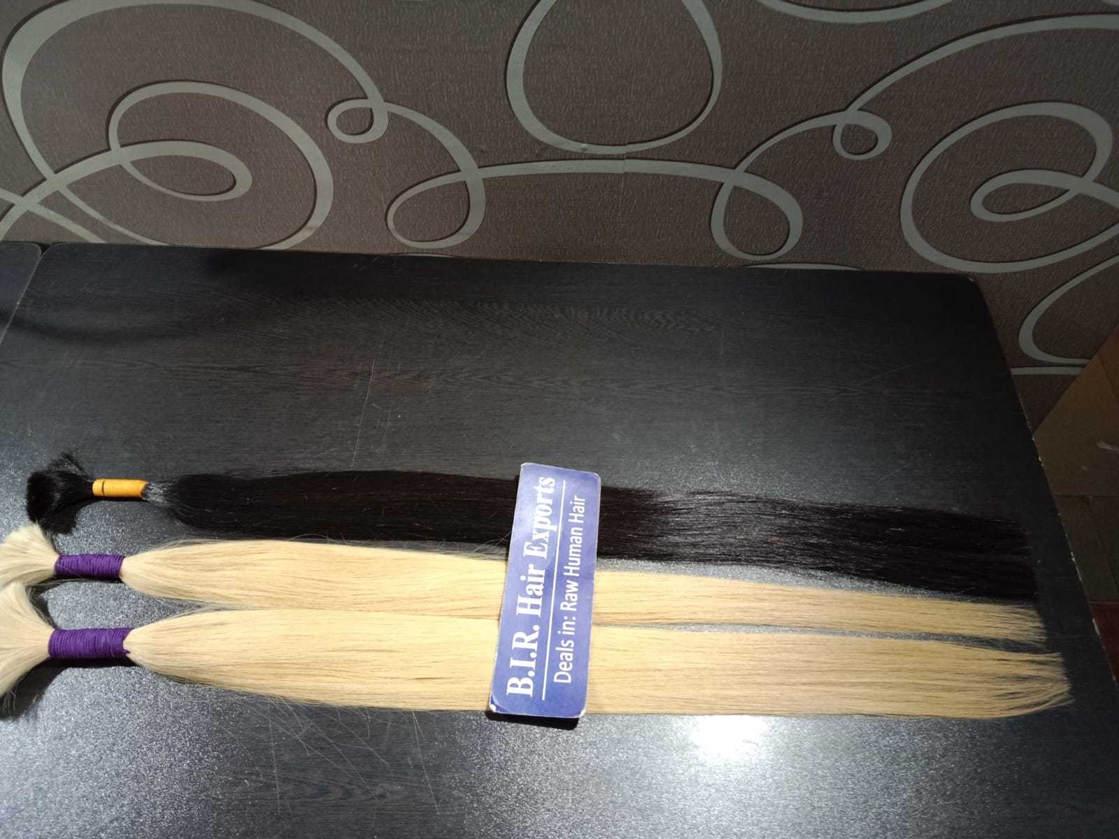 Bulk Temple Hair - Color: Black