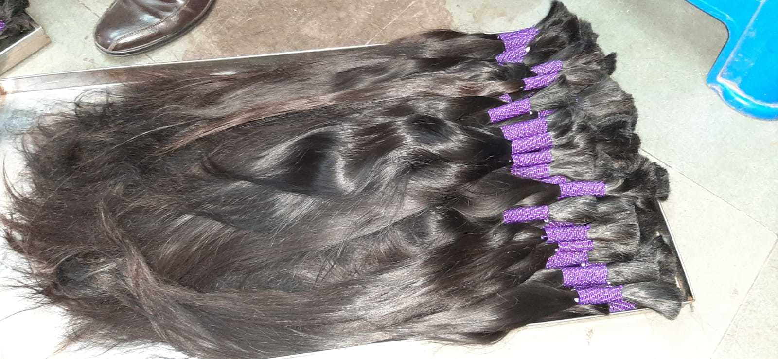 Bulk Temple Hair - Color: Black