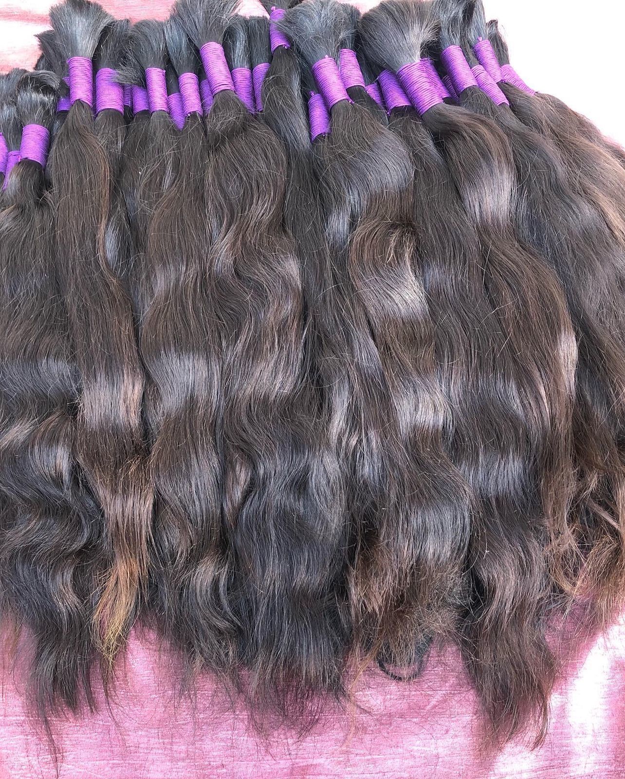 Bulk Temple Hair - Color: Black