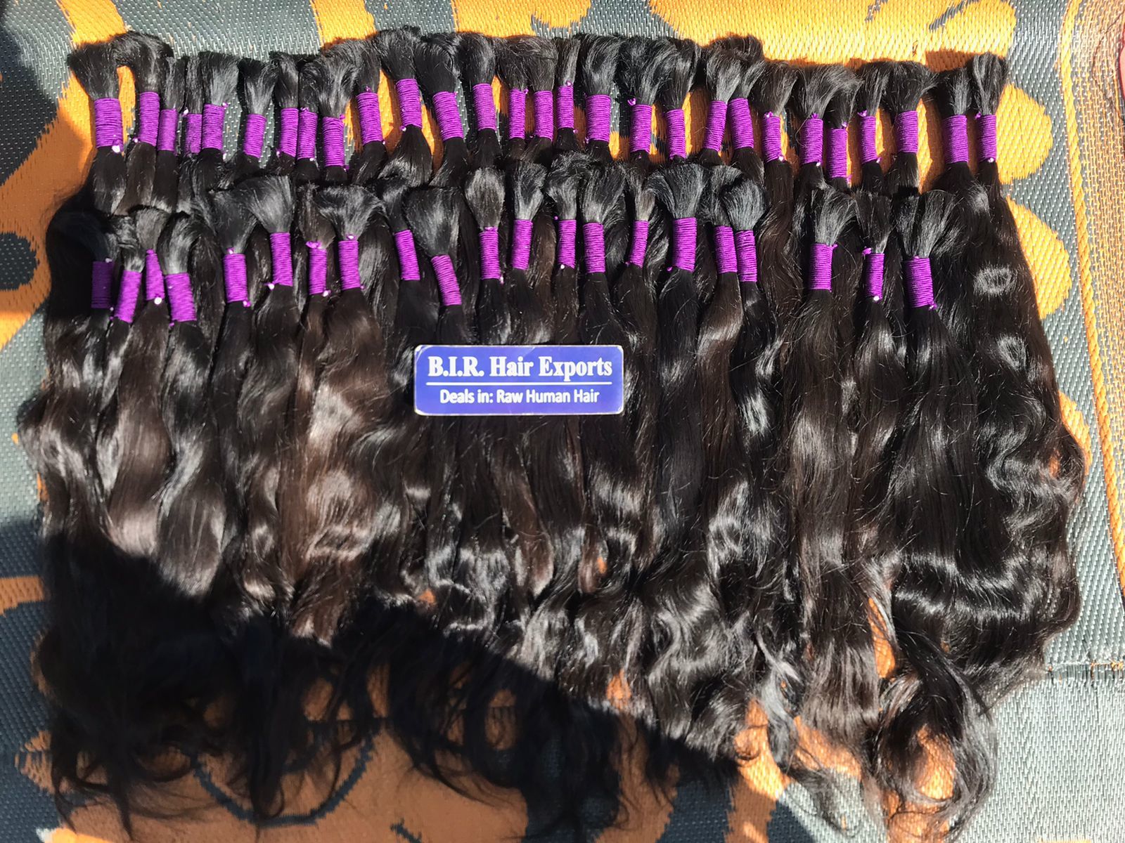 Bulk Temple Hair - Color: Black