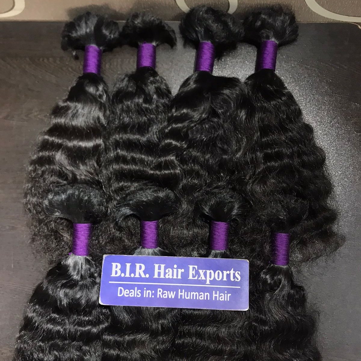 Bulk Temple Hair - Color: Black