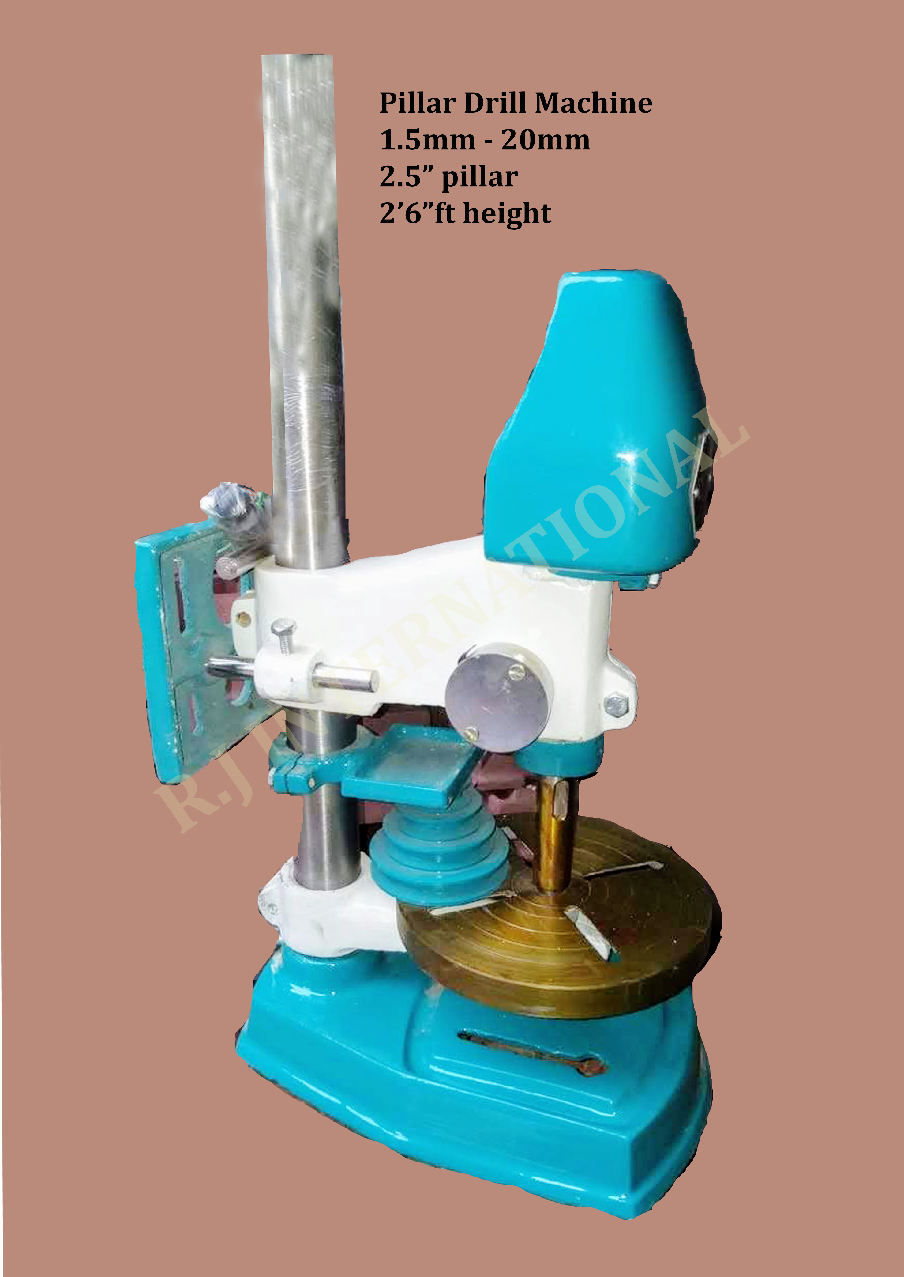 Pillar Drill Machine - Cast Iron, 15 Inch Table Size, 220 Volt | 1 Hp Power, 1440 Rpm Spindle Speed, Semi-automatic Control System