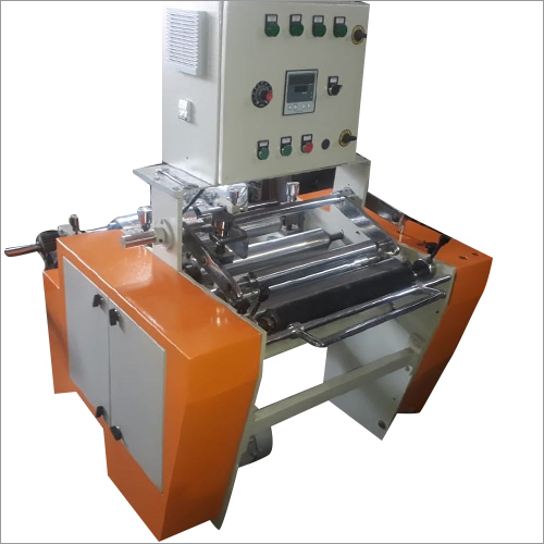White & Orange Industrial Foil Slitting Machine