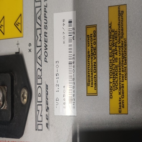 Indramat Digital Ac Servo Controller Tvd1.2-15-03