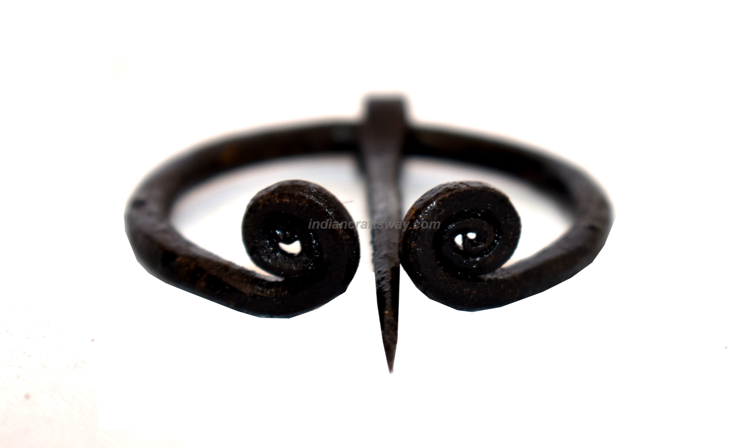 Hand Forged Mini Brooch - Color: Black