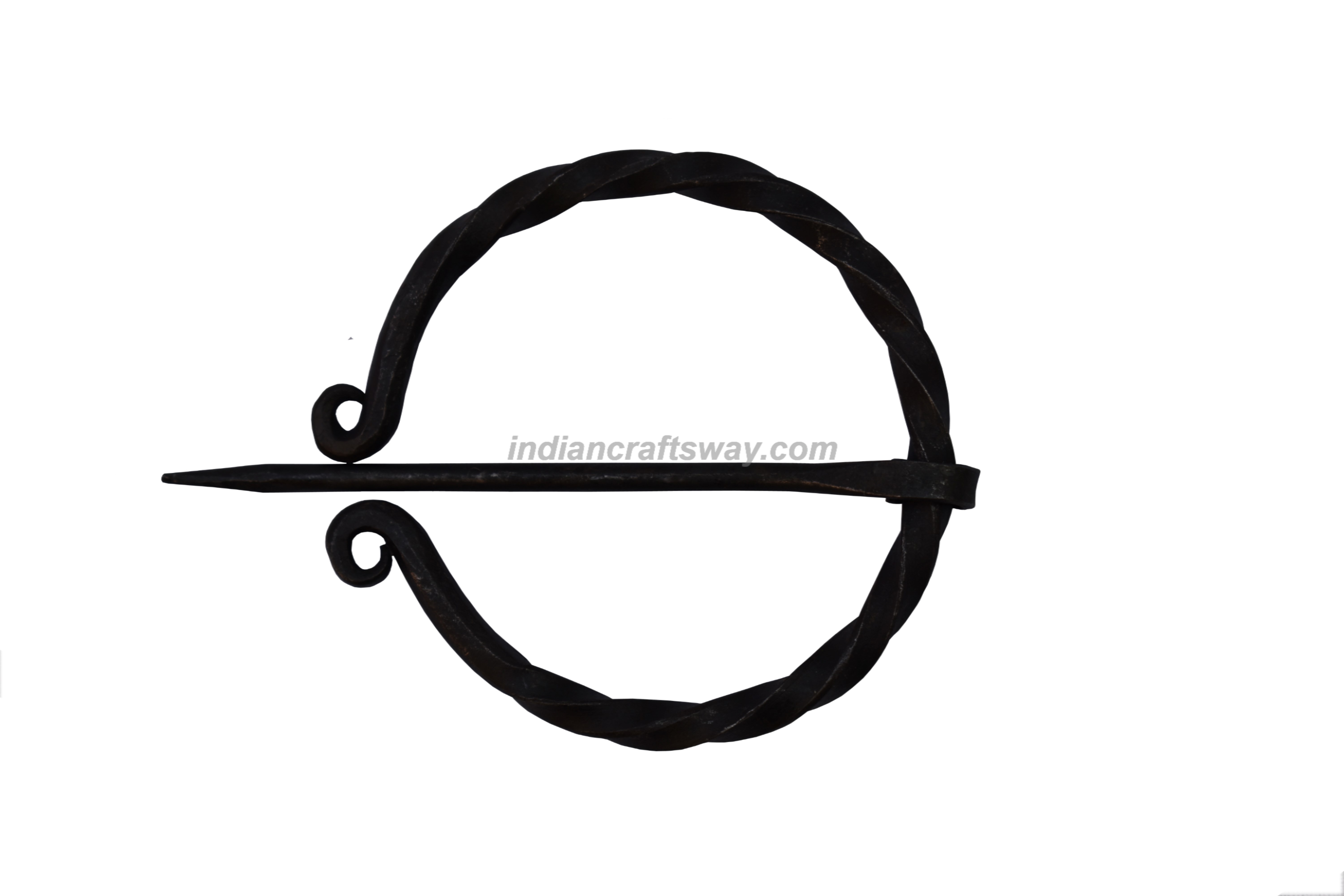 Hand Forged Snake Brooch - Color: Black