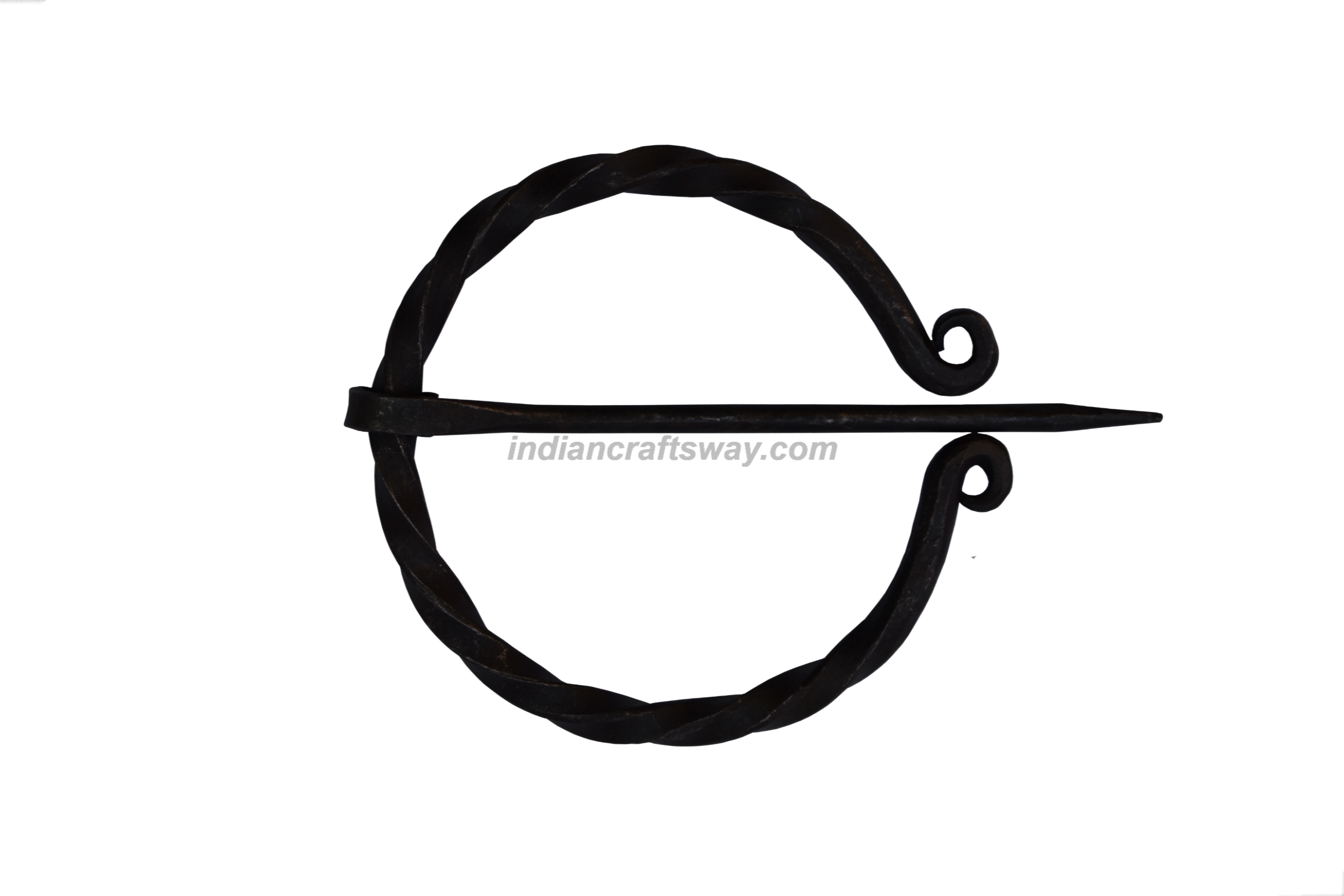 Hand Forged Snake Brooch - Color: Black