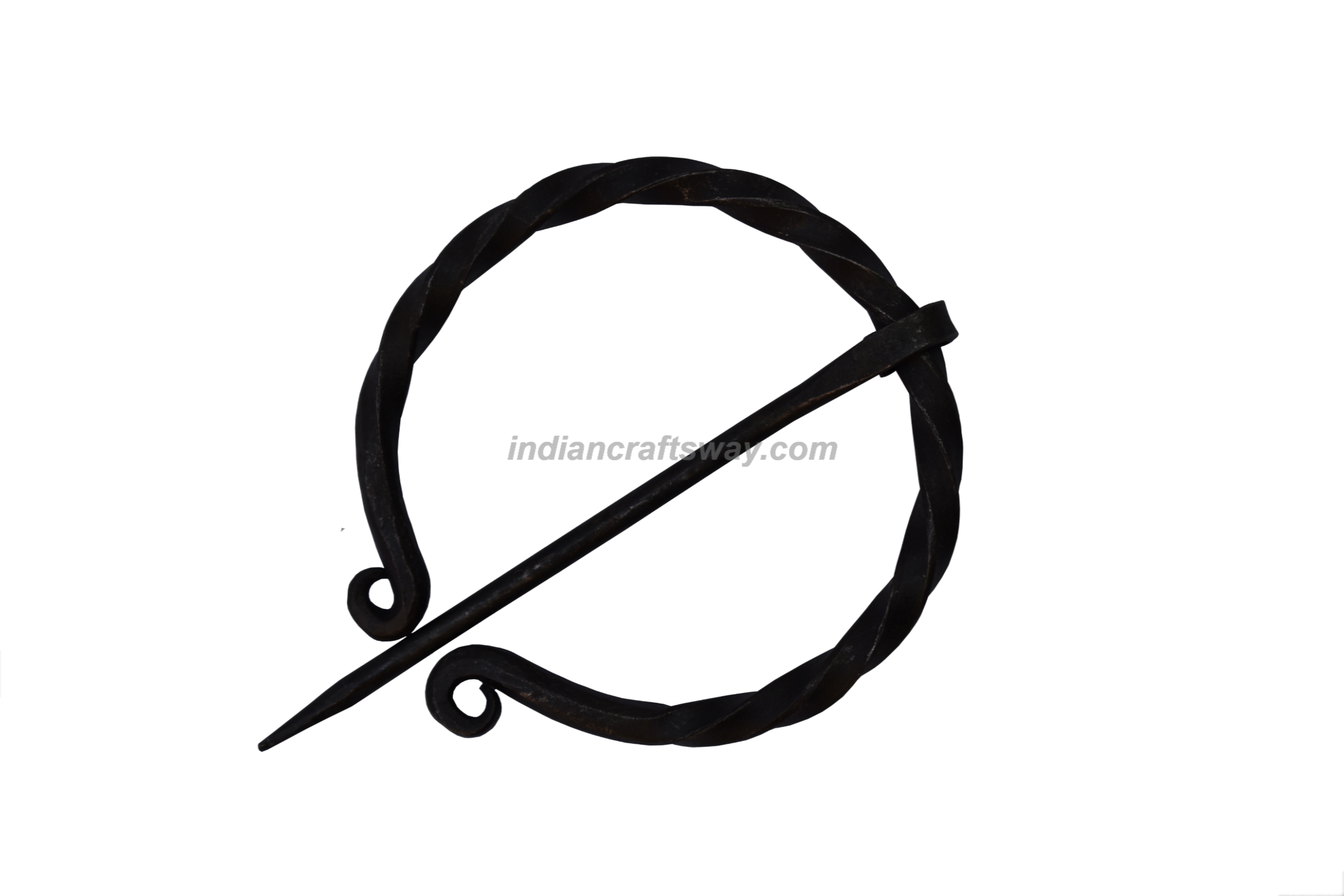 Hand Forged Snake Brooch - Color: Black