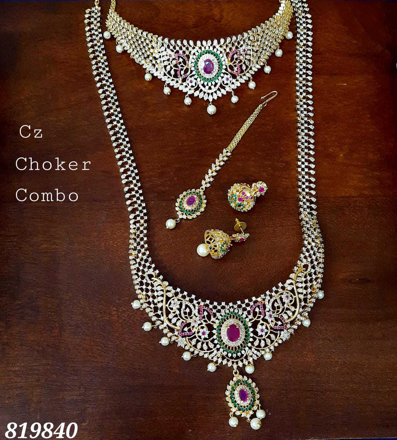 Golden Choker Neckles Combo