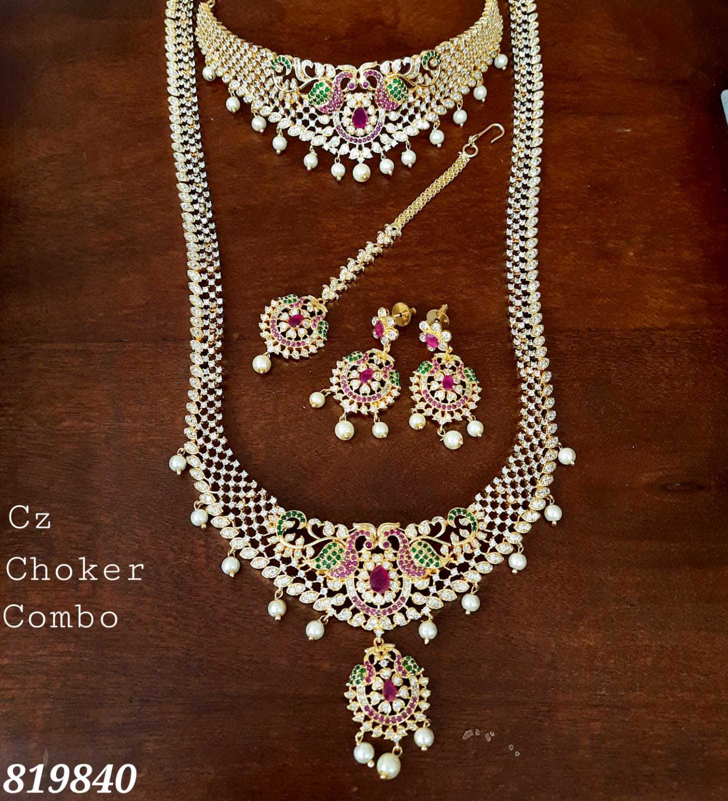 Golden Choker Neckles Combo