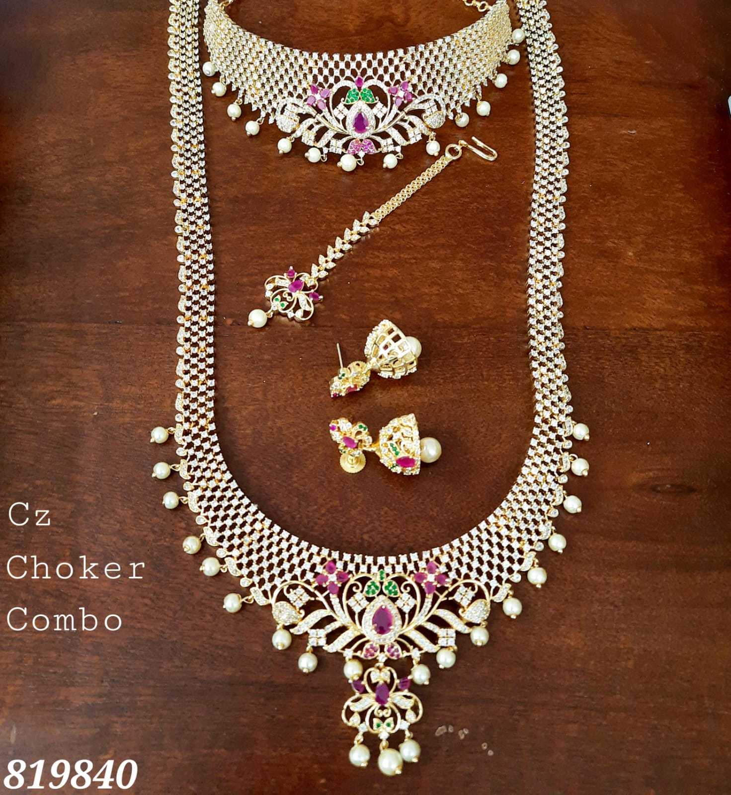 Golden Choker Neckles Combo