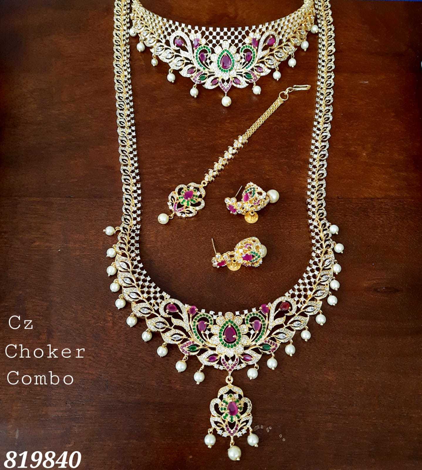 Golden Choker Neckles Combo