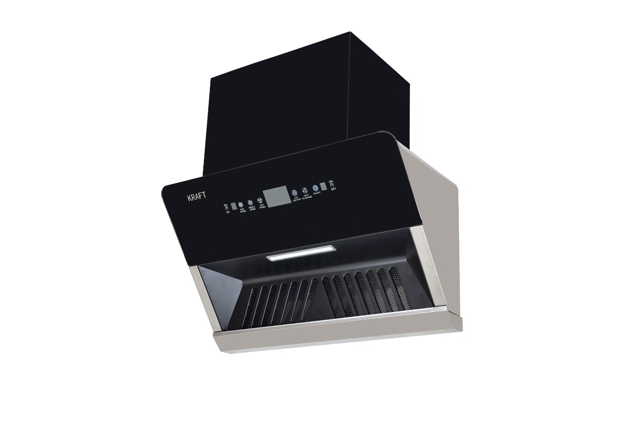 Modular Chimney - Stainless Steel, 2 Feet | 1450 M3/hr Suction, Wall Mounted, Auto Clean Filterless, Hand Motion Sensor, 54 Db Noise Level