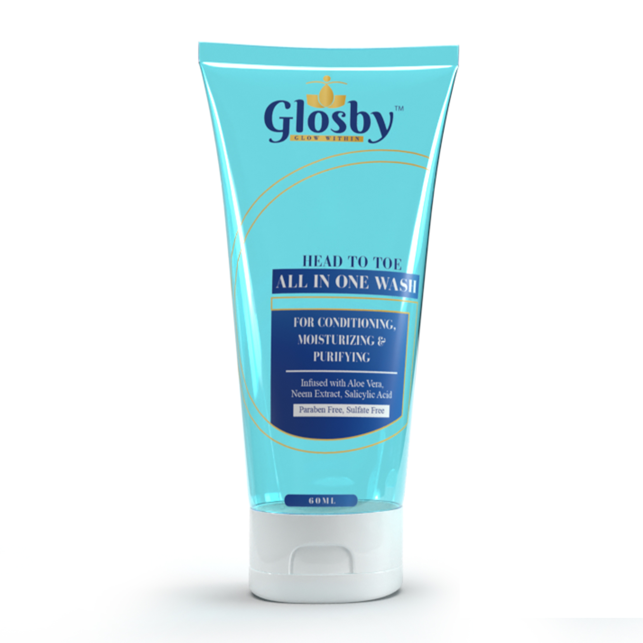 Shower Gel - 100% Pure Gel, 60 Ml | Unisex, Sulphate Free, Paraben Free, Orange Fragrance, Suitable For All Skin Types, Body & Mind Refreshing Power