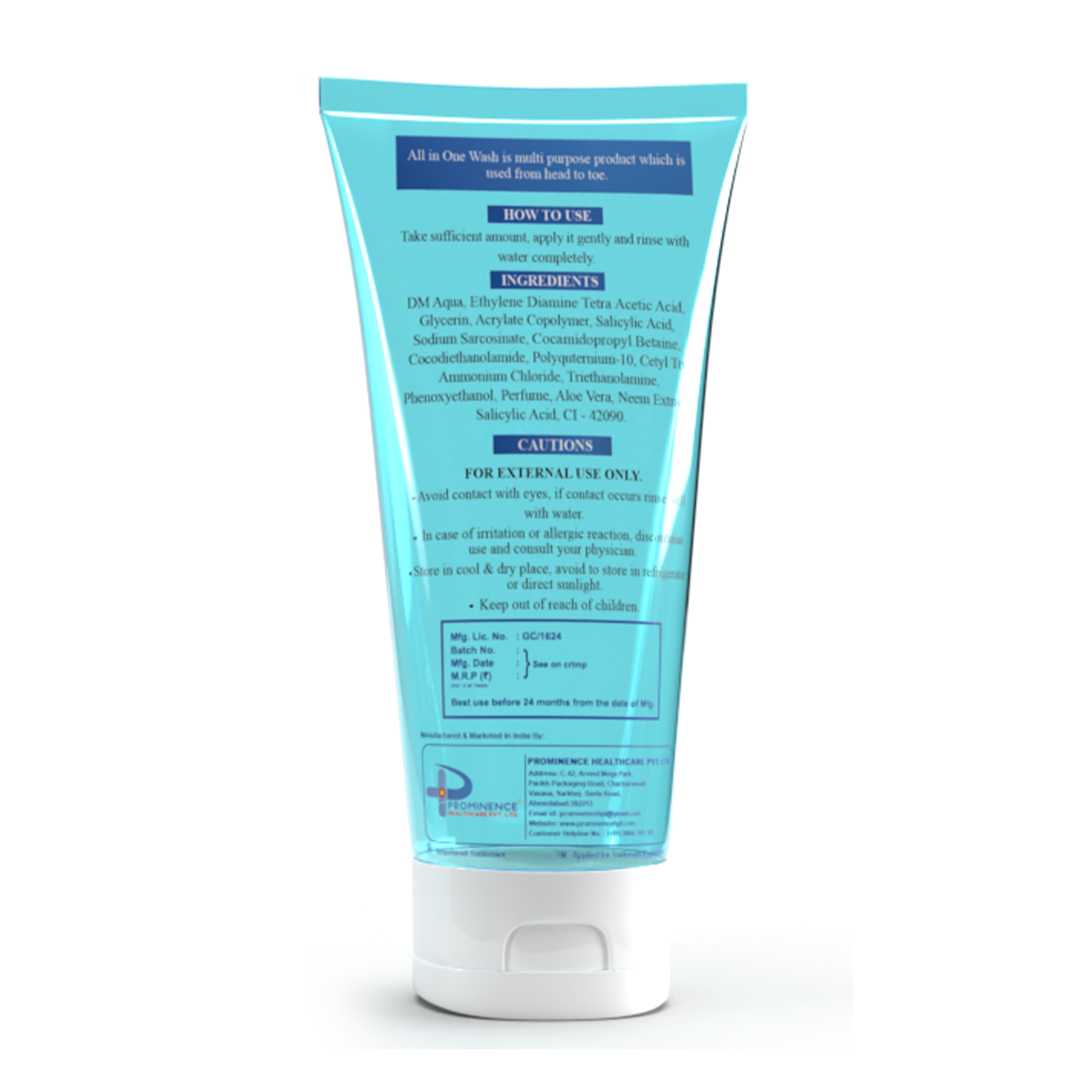 Shower Gel - 100% Pure Gel, 60 Ml | Unisex, Sulphate Free, Paraben Free, Orange Fragrance, Suitable For All Skin Types, Body & Mind Refreshing Power