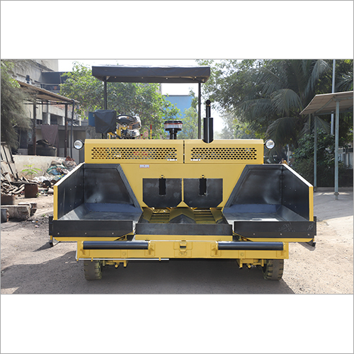 Mechanical Paver Finisher - Steel, 3.5m x 2.5m x 2.0m, Yellow | 250 Tons/Hour Capacity, 75 hp Motor, Manual Control, Air-Cooled System, 0.5m Adjustable Lifting Height