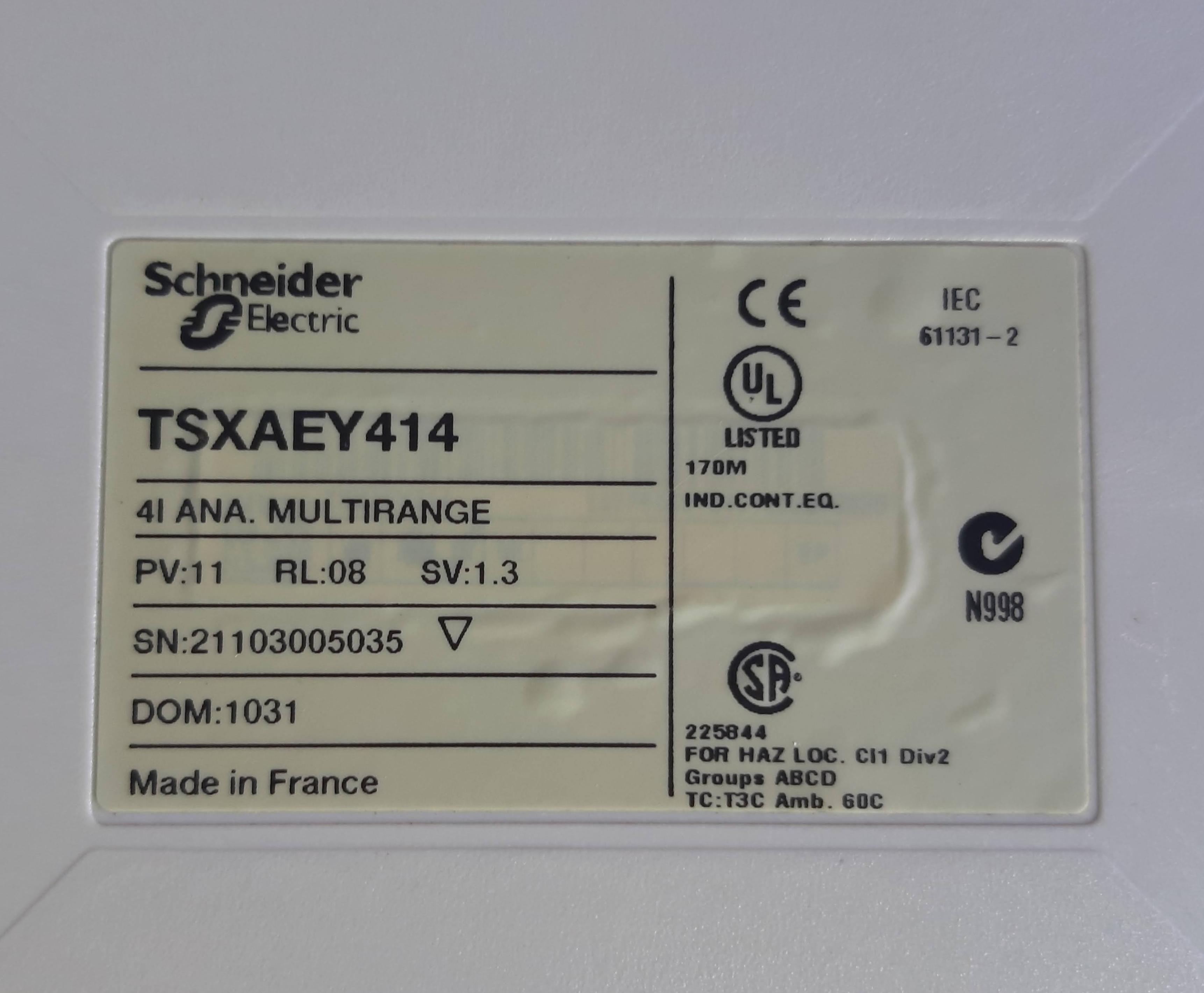 Schneider Analog Plc Module