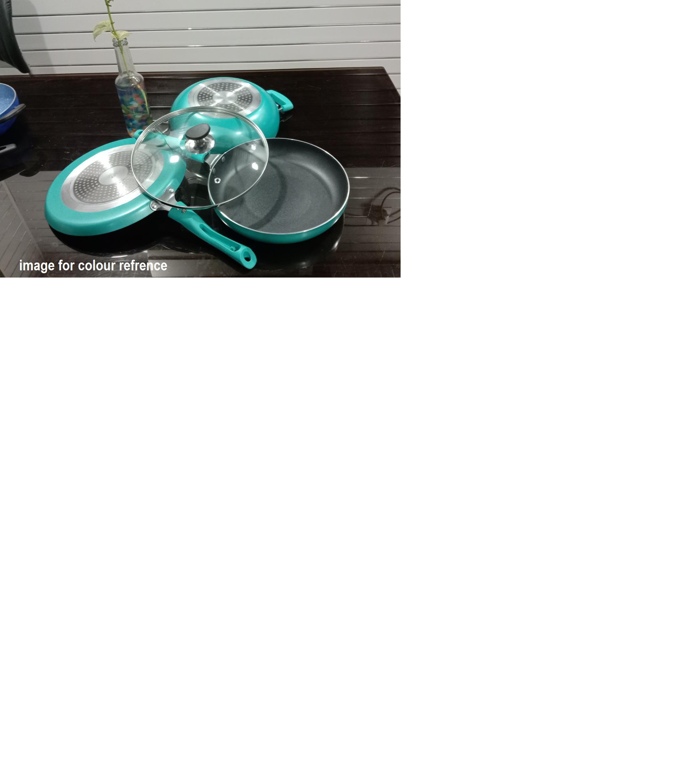 Non Stick Aluminium Kadai - 1.5ltr, 2ltr, 2.5ltr, 3ltr | Non-toxic Inner Coating, Compatible With Gas Stoves, Available In Multiple Colors