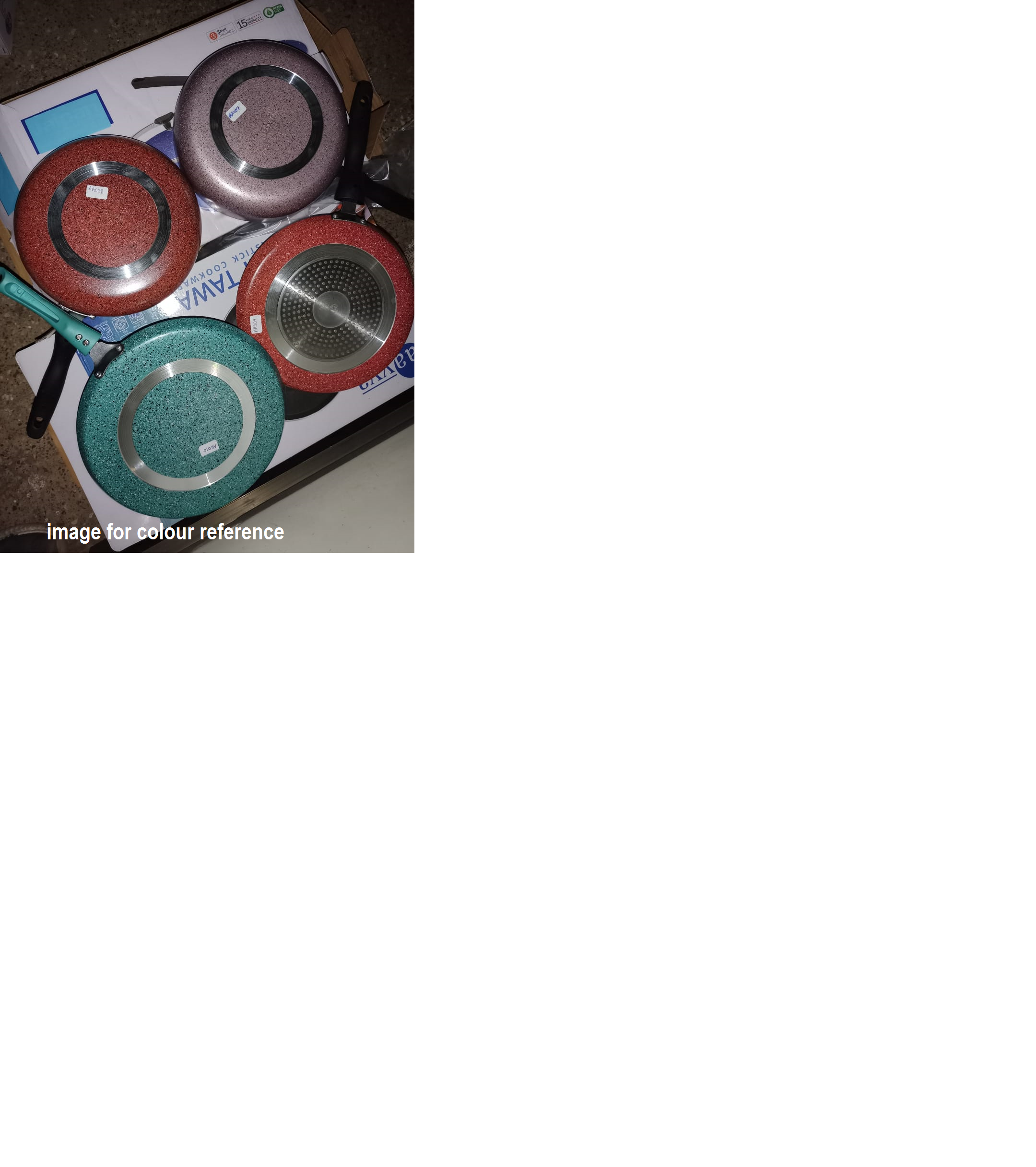 Non Stick Aluminium Kadai - 1.5ltr, 2ltr, 2.5ltr, 3ltr | Non-toxic Inner Coating, Compatible With Gas Stoves, Available In Multiple Colors