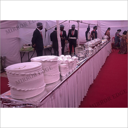 Food Catering Services - Stainless Steel, Variable Dimensions, Silver Color | Foldable Buffet With Customizable Capacity