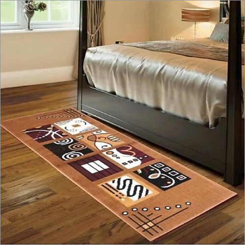 Bedside Runner Mat - Designer Fabric, 12x24 Inches, Multicolor | Modern Rectangular Shape For Home And Hotel Elegance
